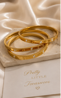 The Aurelia Stack – Tarnish-Free 3-Piece Bangle Set